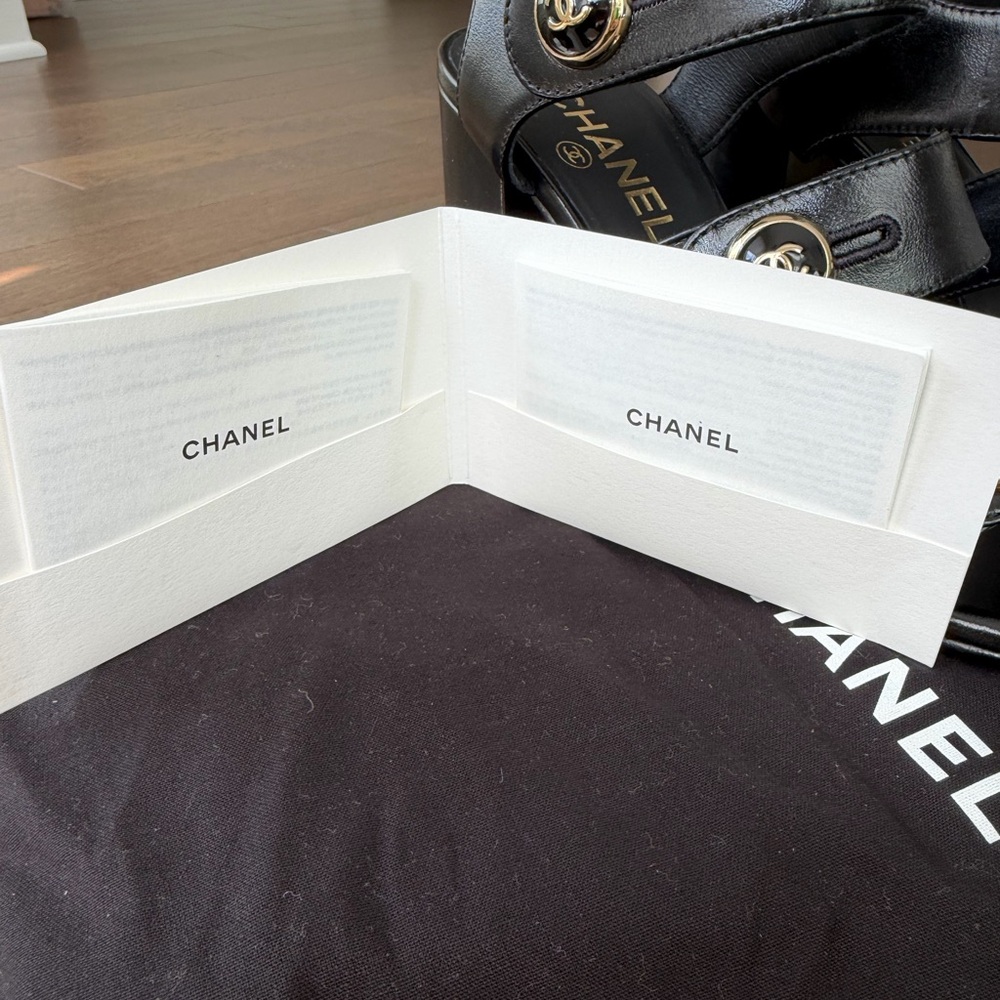 CHANEL Studio CC sandals black size EU38 - Picture 5 of 16